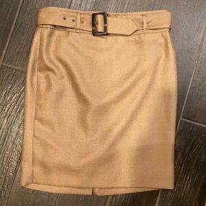 Tan belted skirt